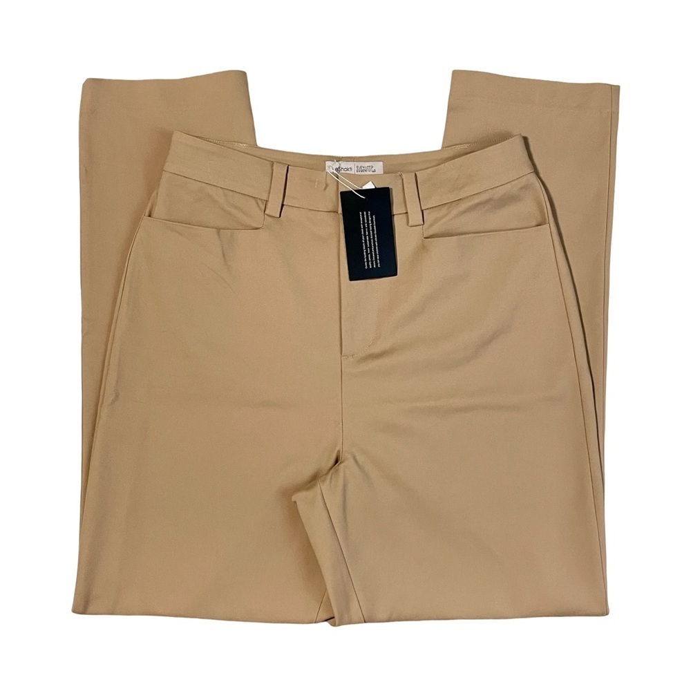 NWT eShakti Elevated Essentials Tan High Rise Dress Pants Size 4